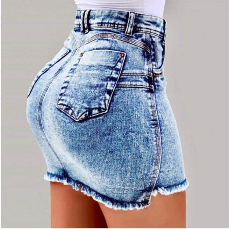 High Waist Sexy Pencil Jeans Skirt – Figurbetonter Denim-Minirock